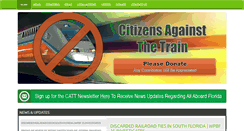Desktop Screenshot of citizensagainstthetrain.com