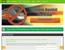 Tablet Screenshot of citizensagainstthetrain.com